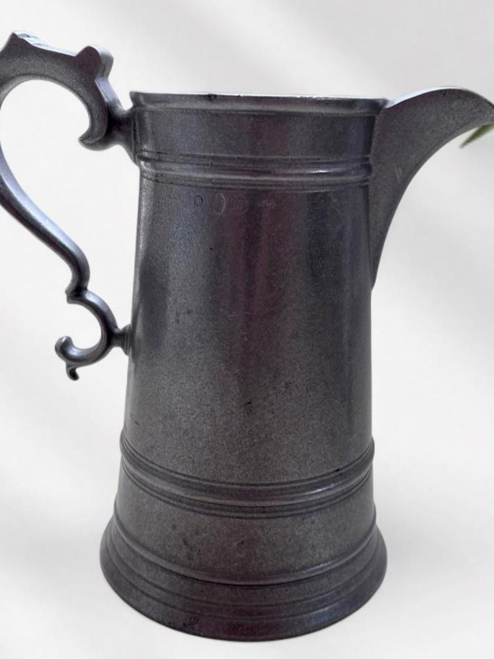 18th century, Vintage Wilton Armetale Plough Tavern Water Pitcher/Ewer Grey